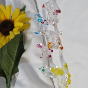 Vintage Lucite Dog Figurine Set (6)